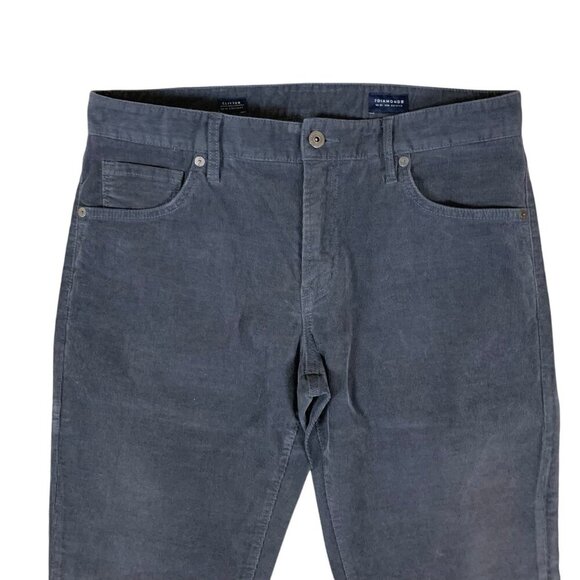 7Diamonds Clifton Slim Straight Gray Corduroy Pants 32x32 Stretch Casual Modern - Picture 2 of 6